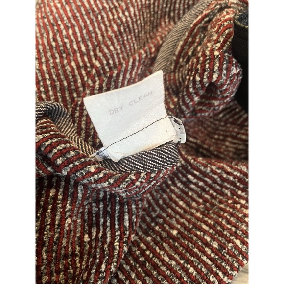 VTG Nino Wong California Cardigan L Funky Patchwork Velour Stripe Distressed USA - Picture 10 of 12